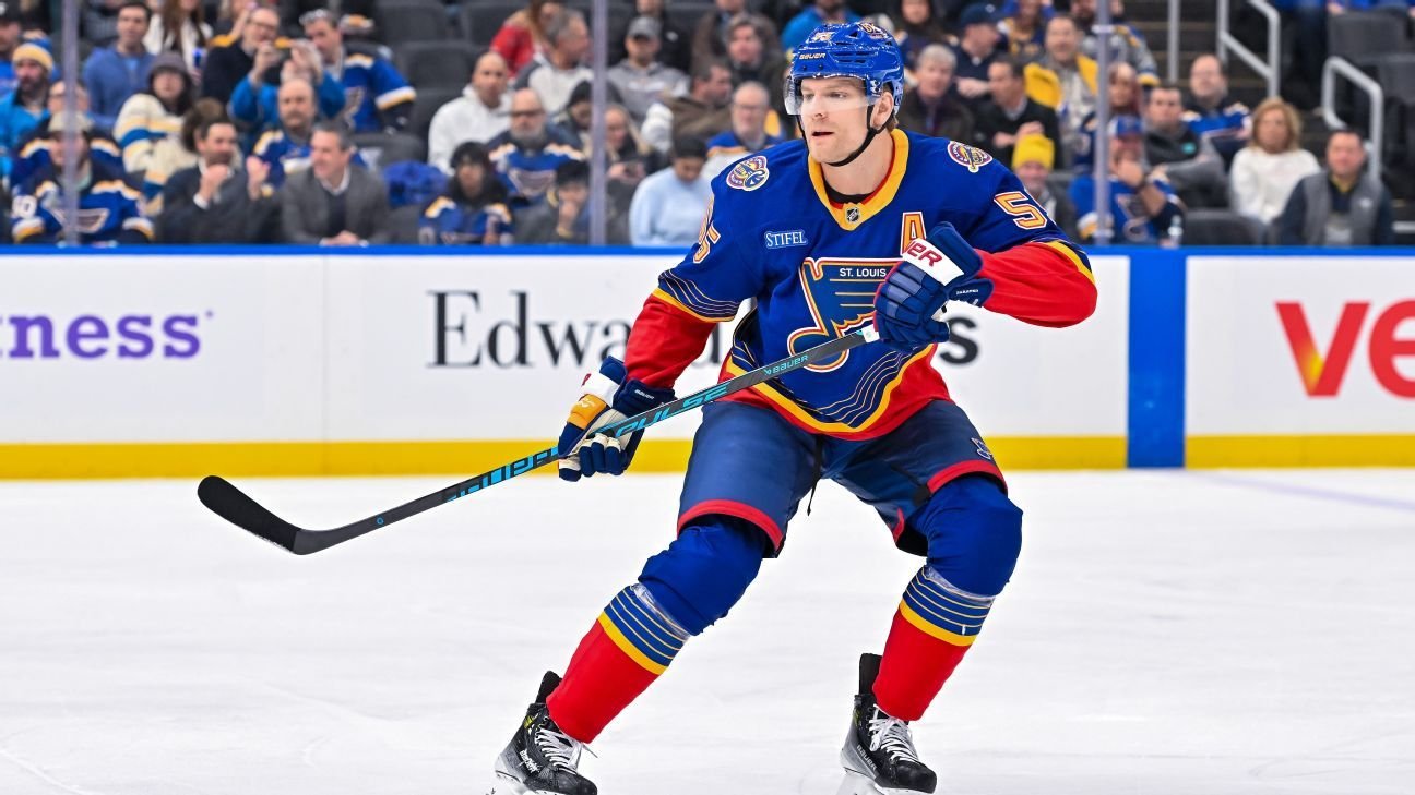 Blues' Colton Parayko nixes trade to Sabres, source says