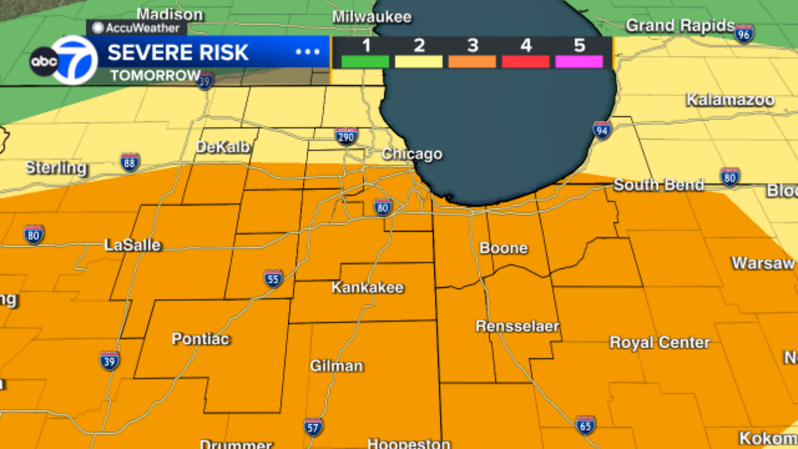 Chicago weather forecast Tuesday includes severe weather; storms could bring damaging winds, hail, tornadoes