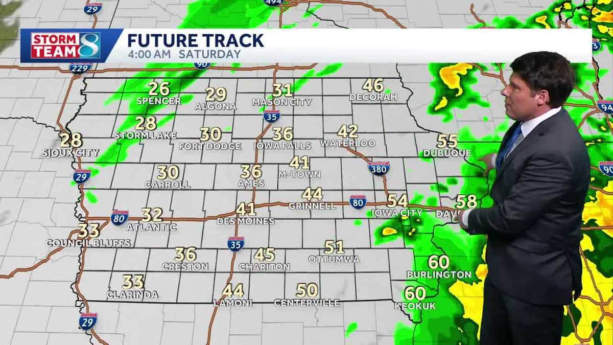 Storms move through central Iowa