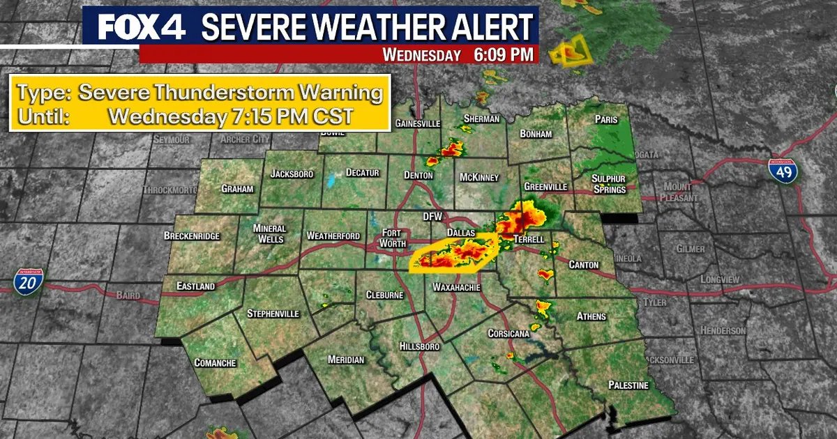 Dallas weather: Storms hit North Texas as Severe Thunderstorm Watch issued for the region